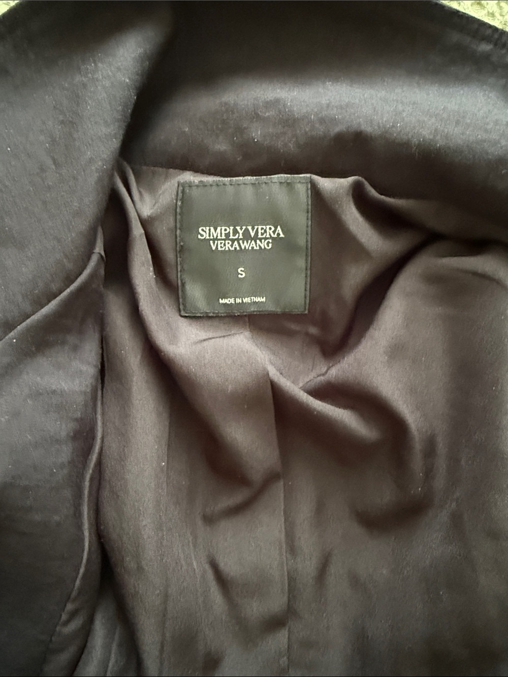 Simply Vera Wang Black Cinched Waist Funnel Neck Jacket S - Picture 6 of 7